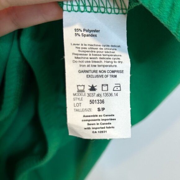 Laura Flutter Sleeve Top Parrot Green - Picture 12 of 13